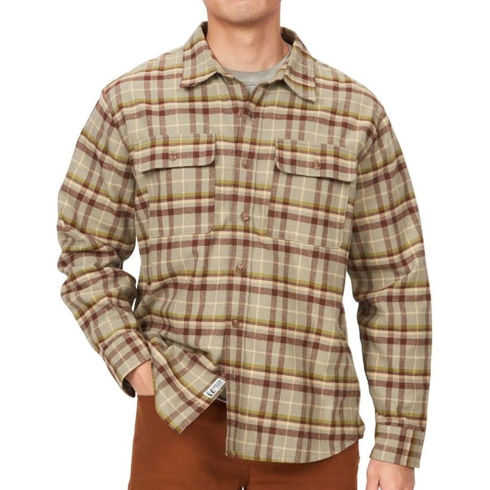 NWT Marmot Doran Midweight 100% Cotton Flannel Shirt Men's S Plaid MSRP $100